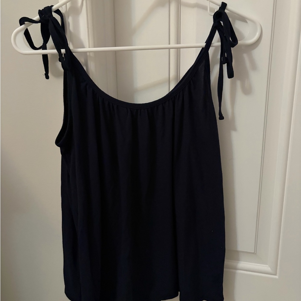 Madewell Black Tie-Shoulder Tank